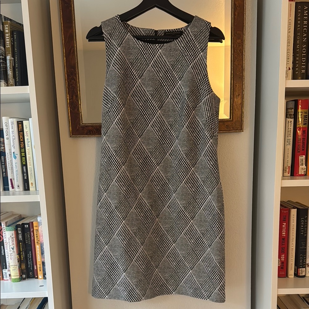 Classic Black and White Checkered Dress